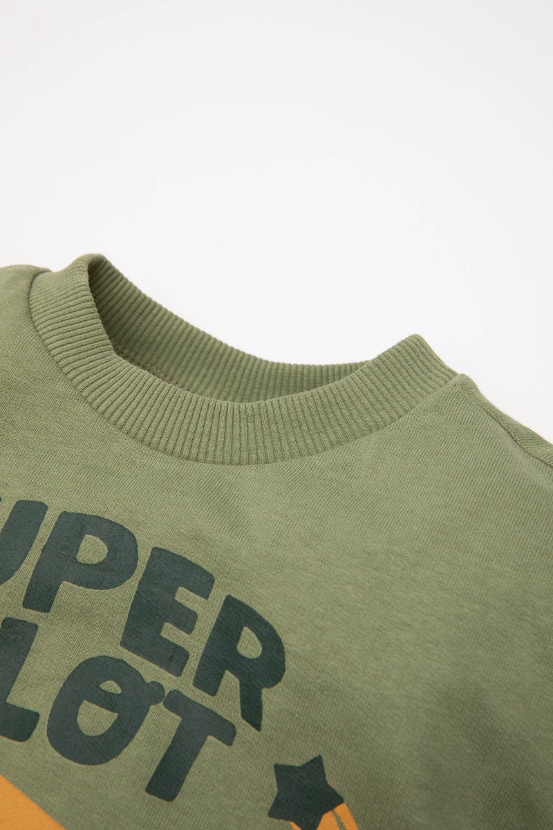 ديفاكتو طقم بيبي اولادي سويت شيرت وسويت بانتس قصة عادية - قطعتين - Image 3